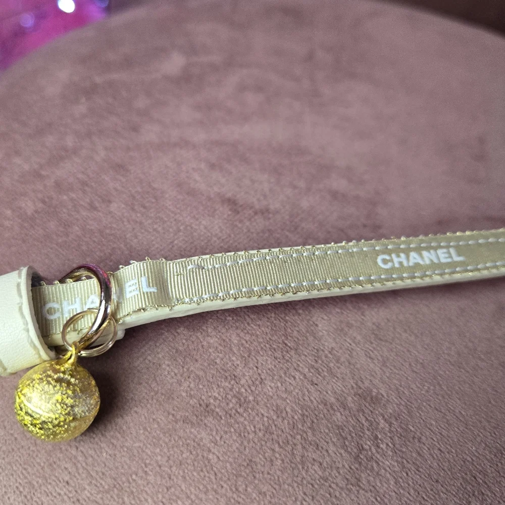 PC1 - Handmade Cat Collar Upcycled From Chanel Ribbon